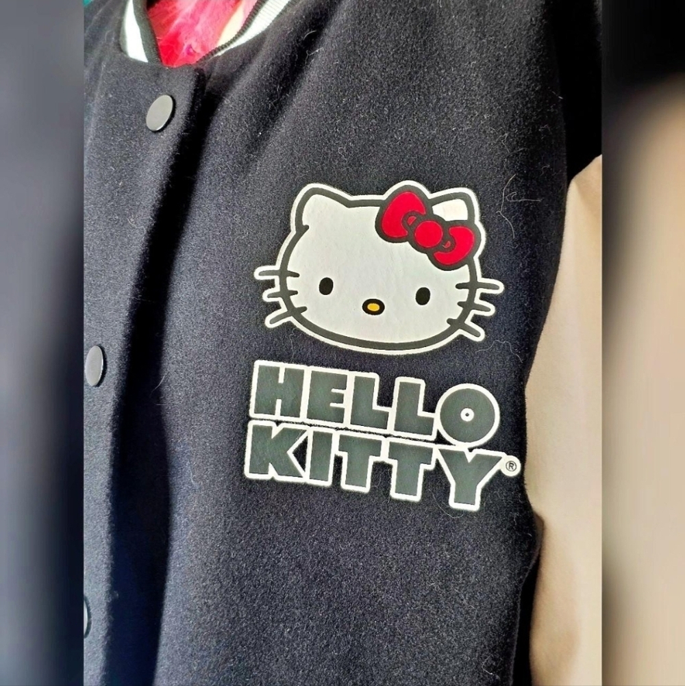 Hello Kitty Sanrio Varsity Jacket Y2K Kawaii Streetwear Large - Picture 4 of 8